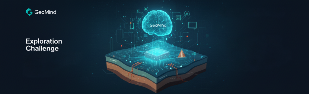 3D visualization of GeoMind AI brain processing subsurface cross-section data in real-time.